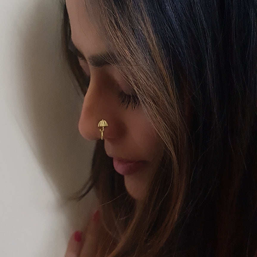 Under My Umbrella Nose Pin