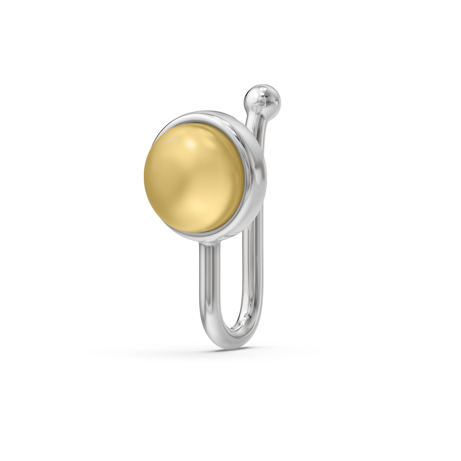 Textured Gemstone 925 Silver Nose Pin