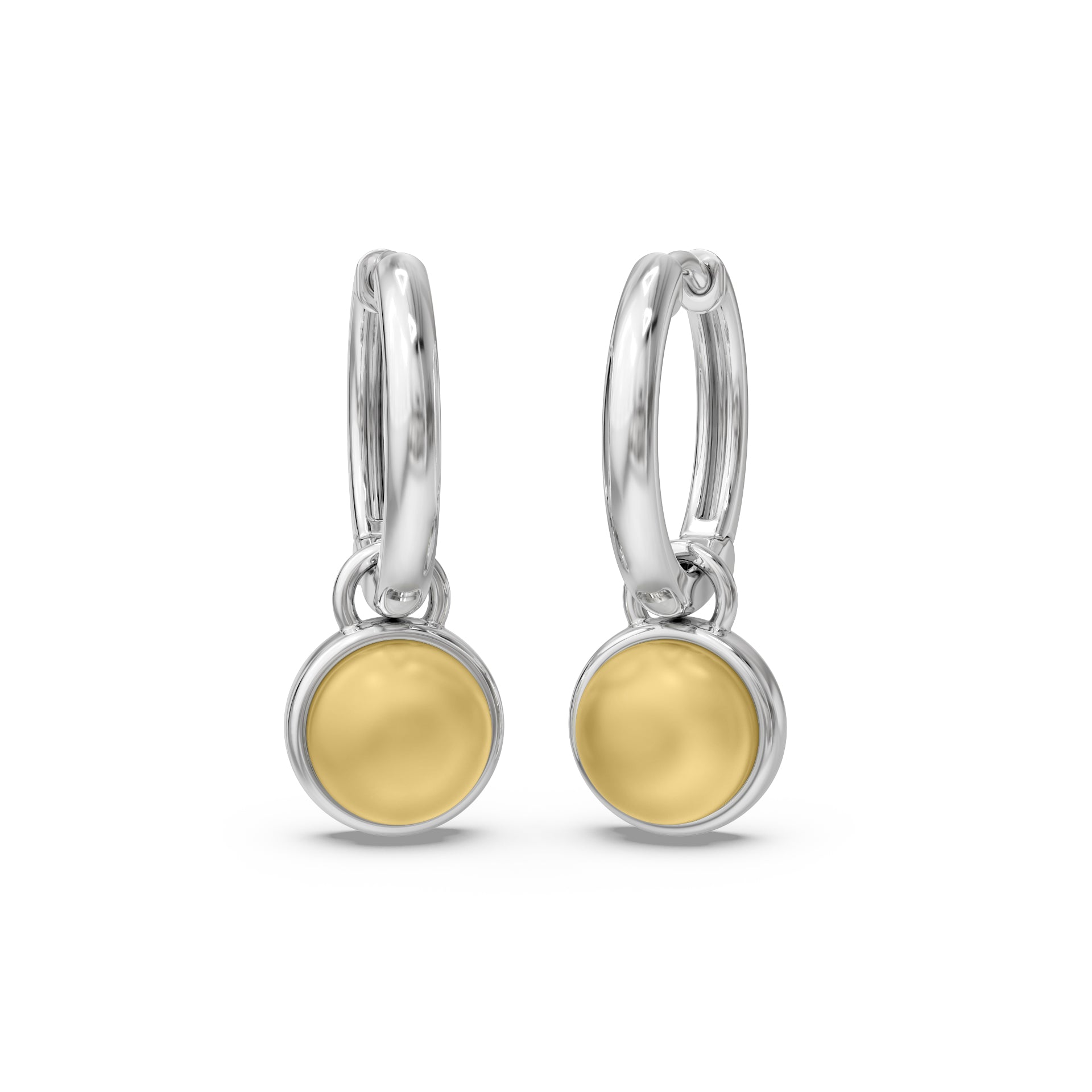 Gemstone Hoop Earrings - Textured 925 Silver Crystal Hoops