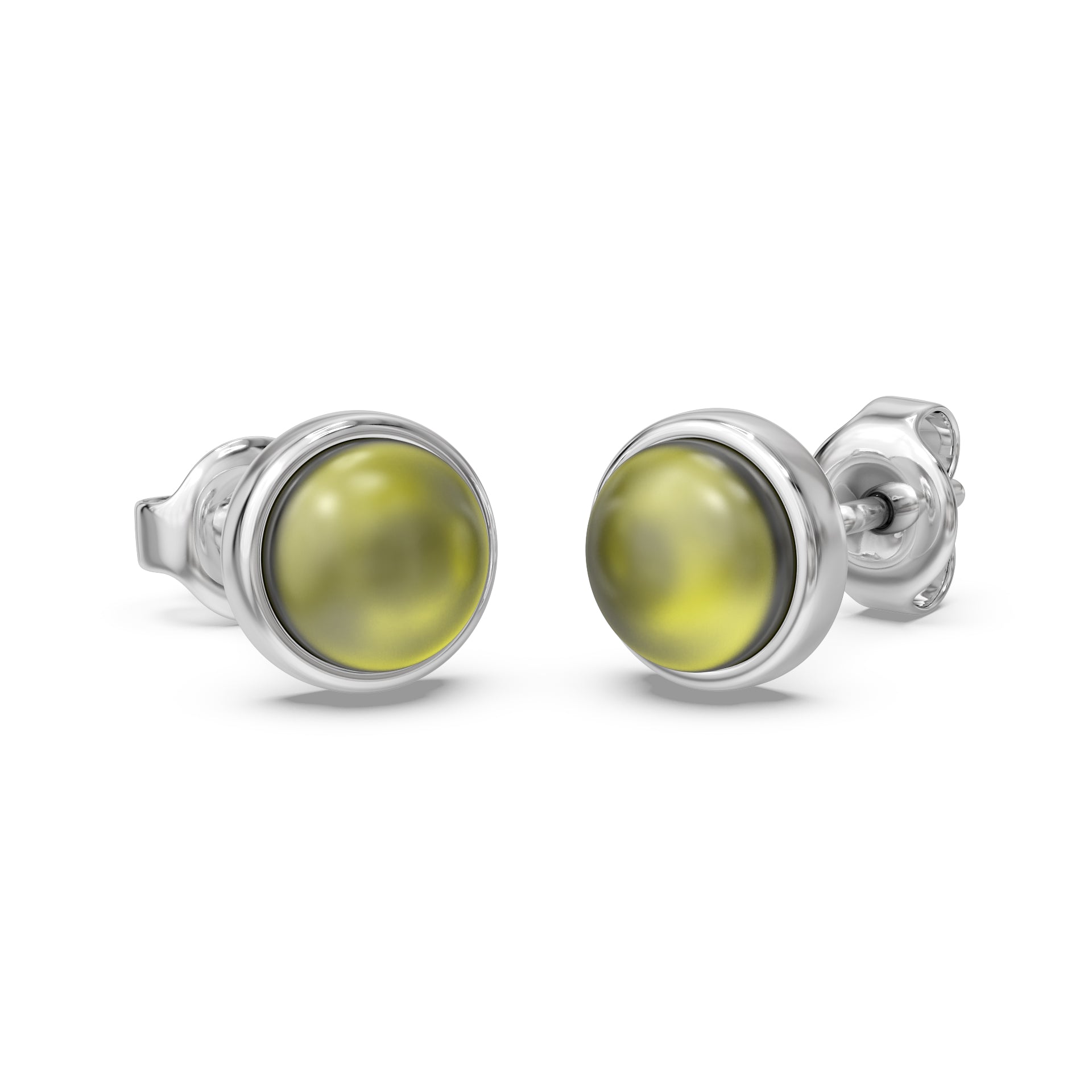 Textured Gemstone Stud Earrings