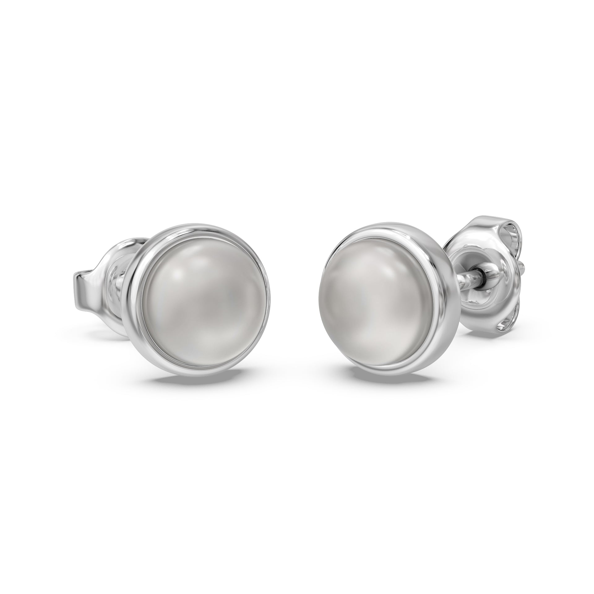 Textured Gemstone Stud Earrings