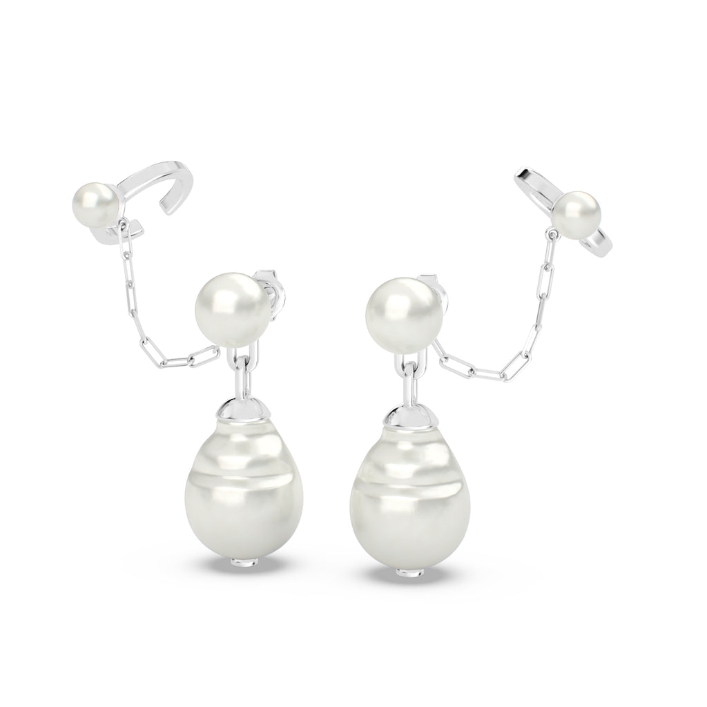 Baroque Pearl Extendable Earring Multiwear