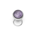 Textured Gemstone Nose Pin Wire Amethyst