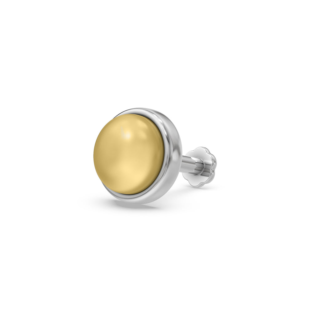 Textured Gemstone Nose Pin