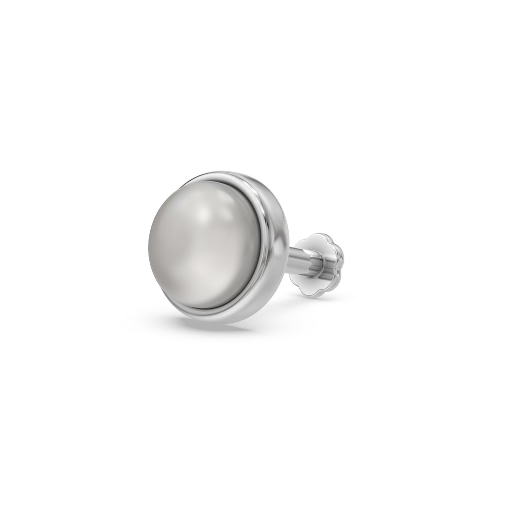 Textured Gemstone Nose Pin