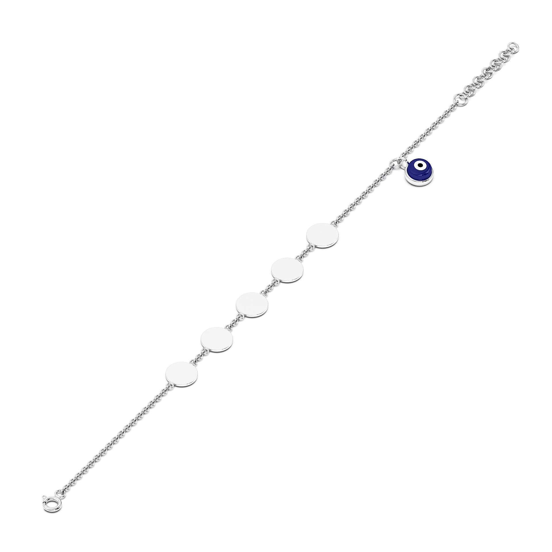 The Evil Eye disk Bracelet