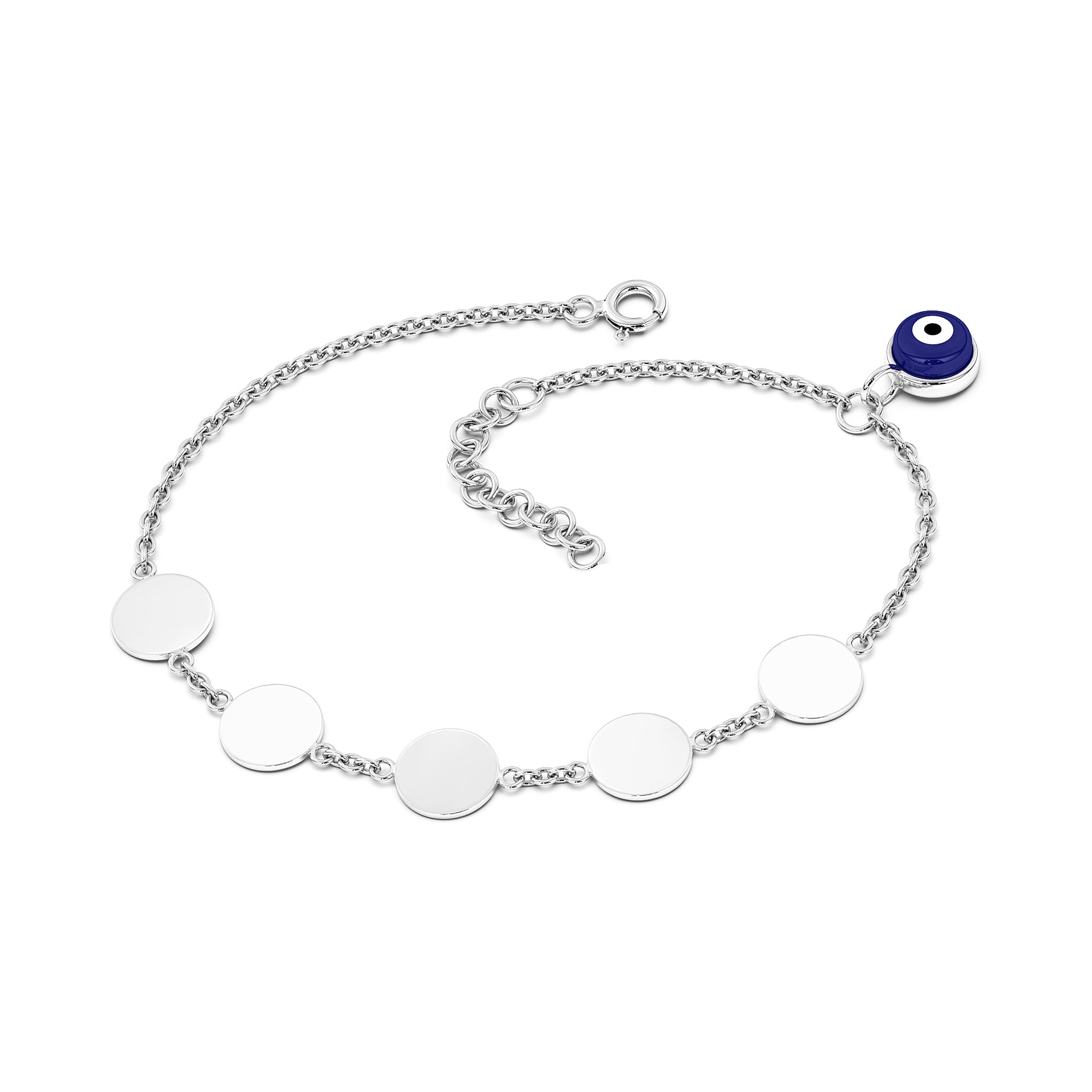 The Evil Eye disk Bracelet