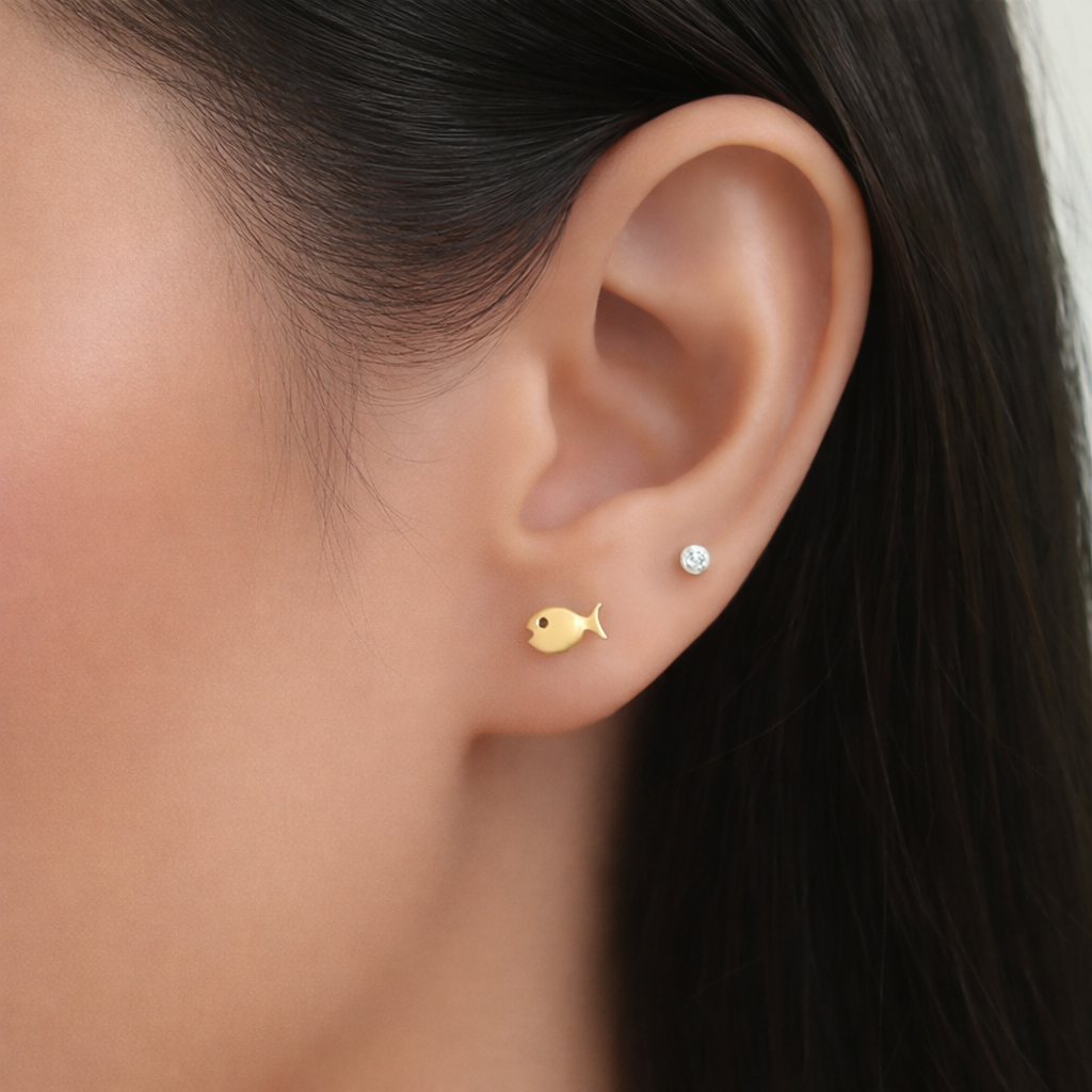 Fish Stud Earrings