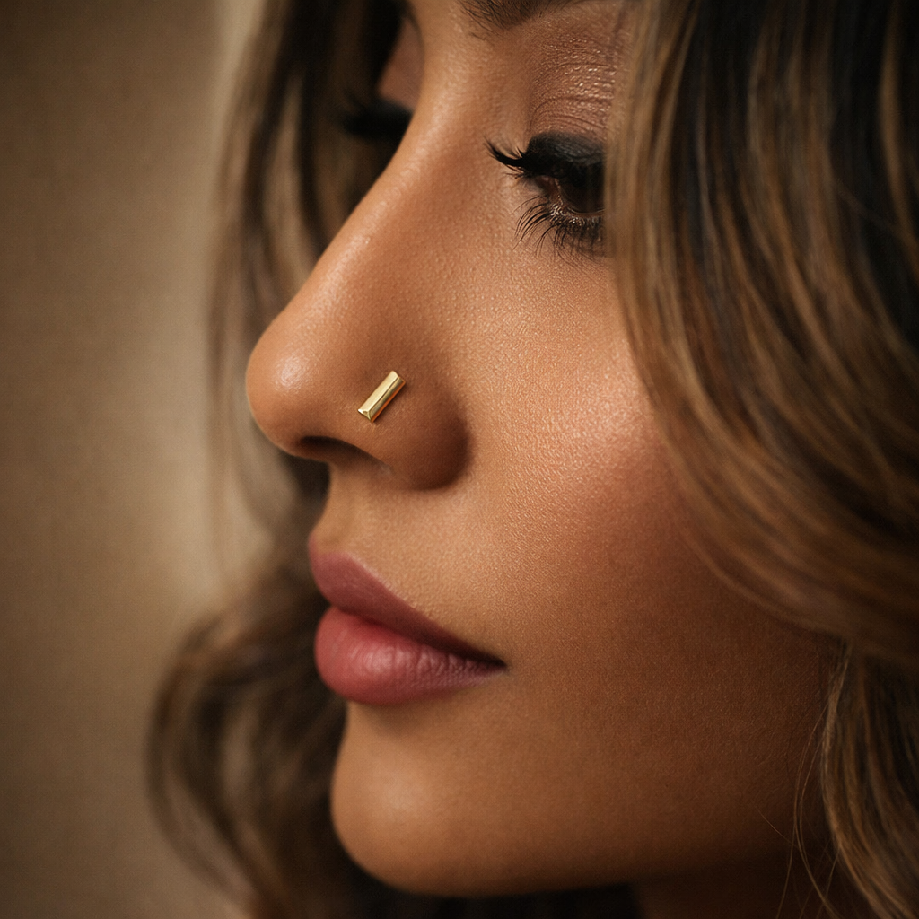 Minimalist Bar Nose Pin