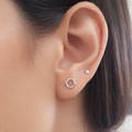 Geometric Hexagon Stud Earrings