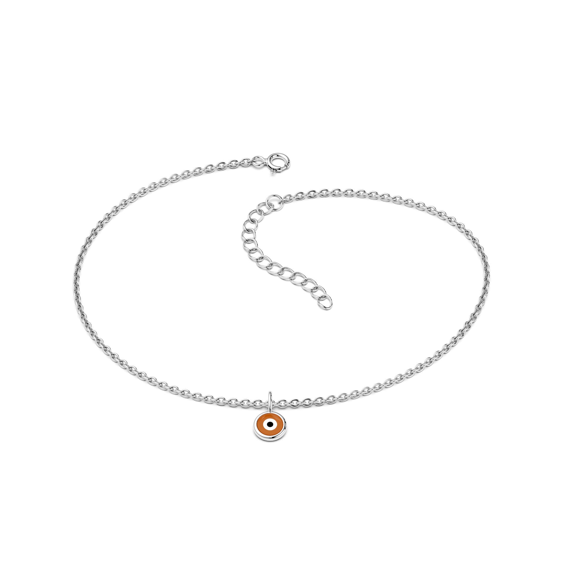 Classic Evil Eye Anklet - 925 Silver Protection Charm Anklet