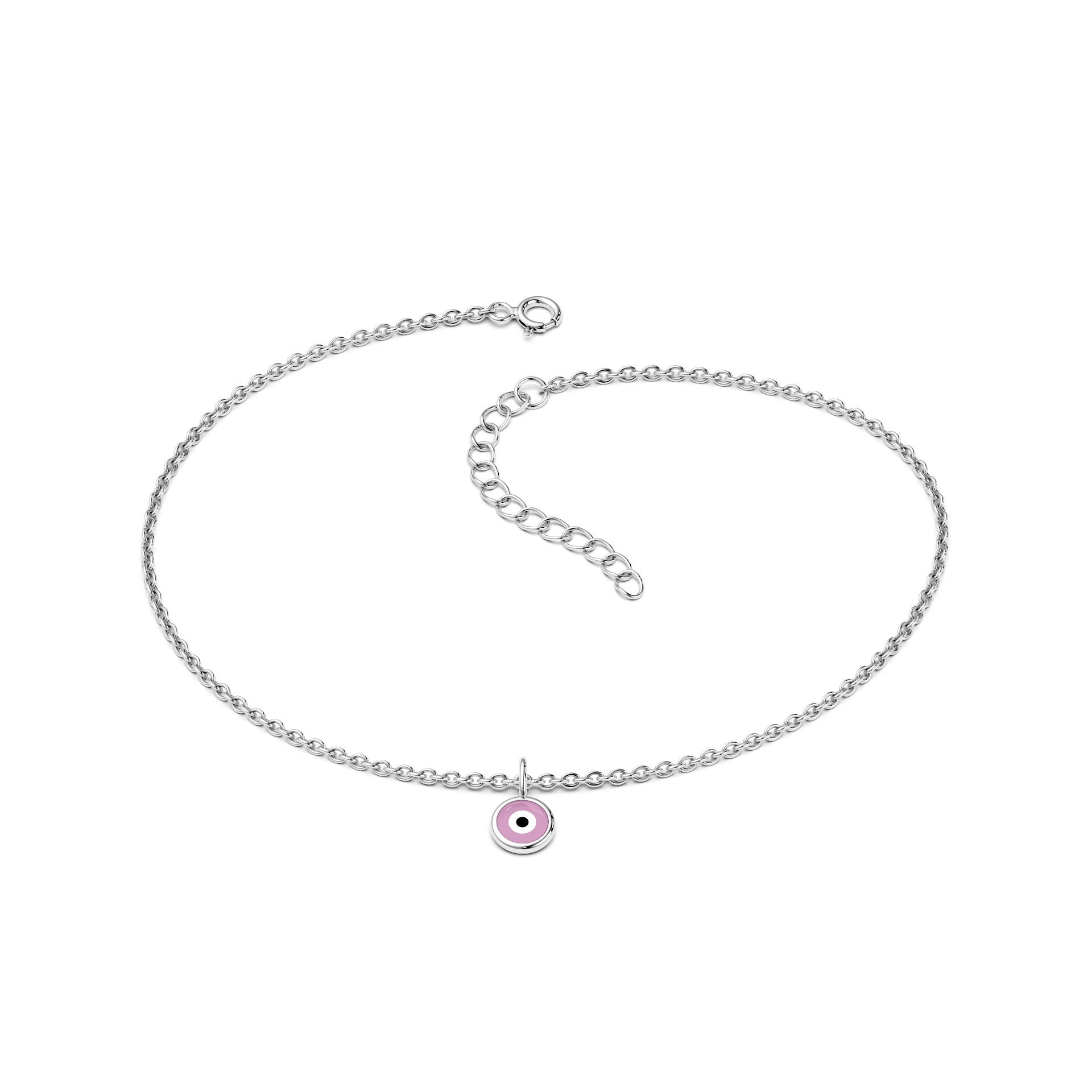 Classic Evil Eye Anklet - 925 Silver Protection Charm Anklet