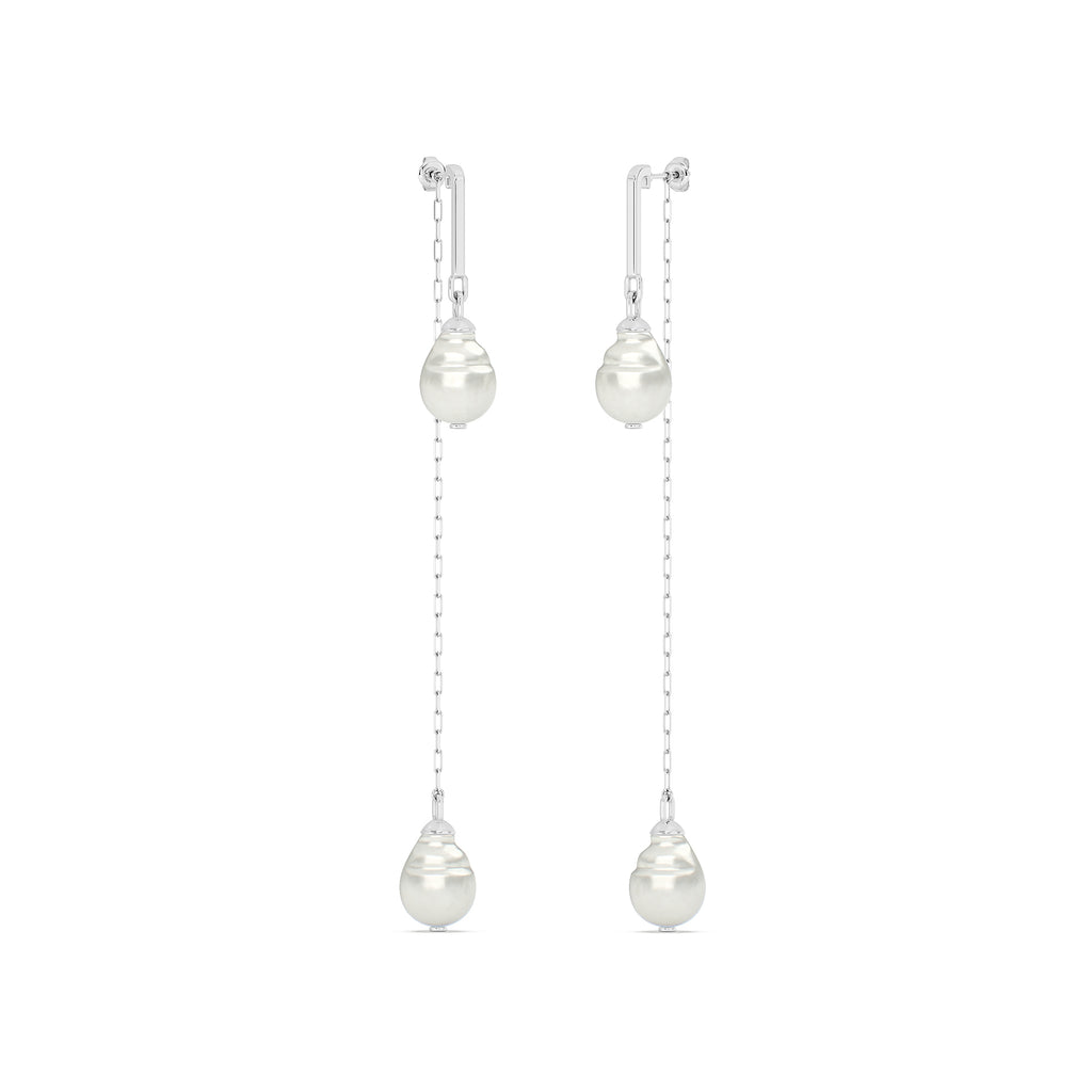 Baroque Pearl Shoulder Duster Multiwear Earrings