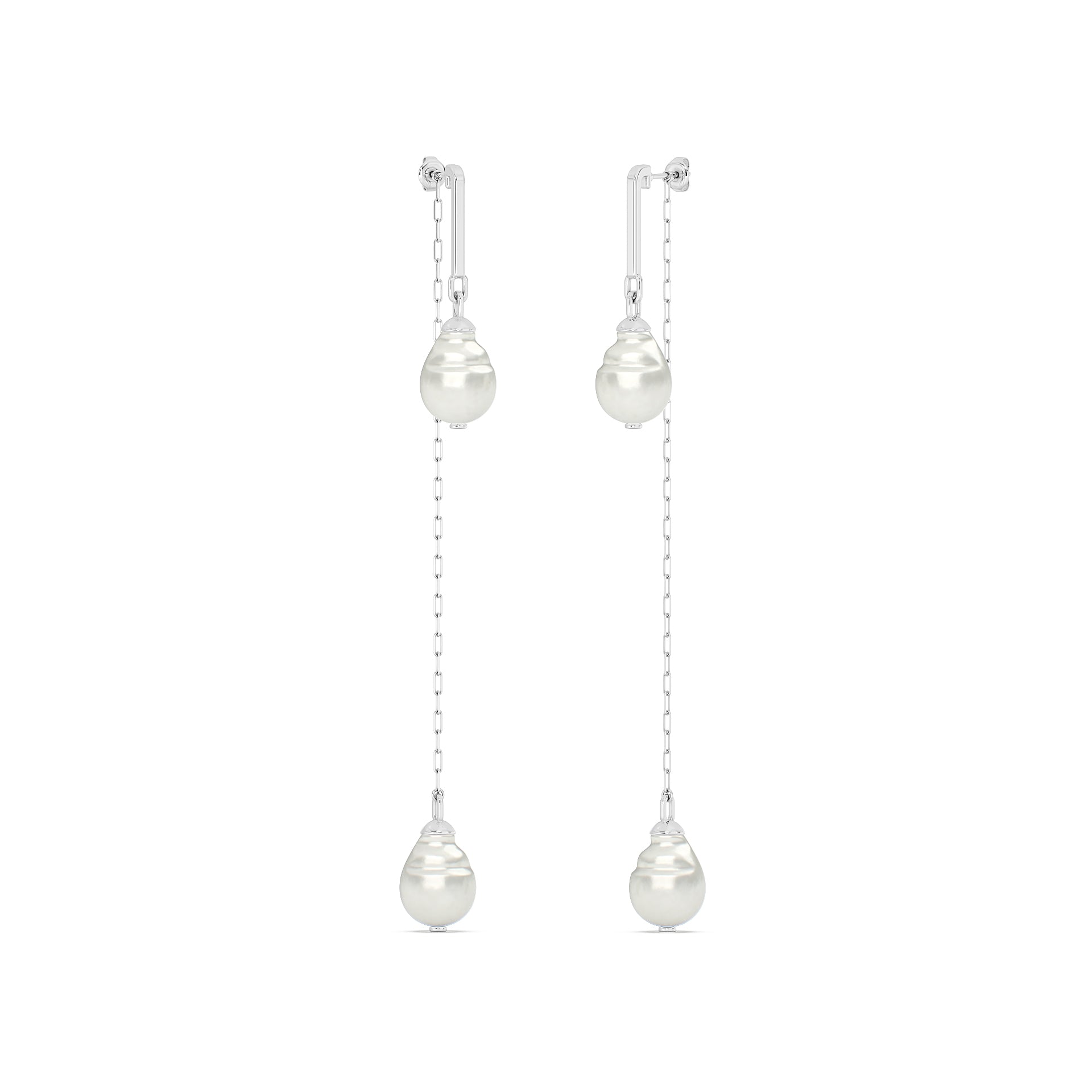 Baroque Pearl Shoulder Duster Multiwear Earrings