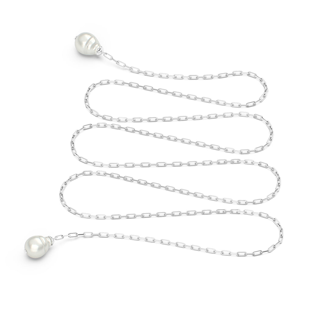 Baroque Pearl Scarf Necklace- Multiwear