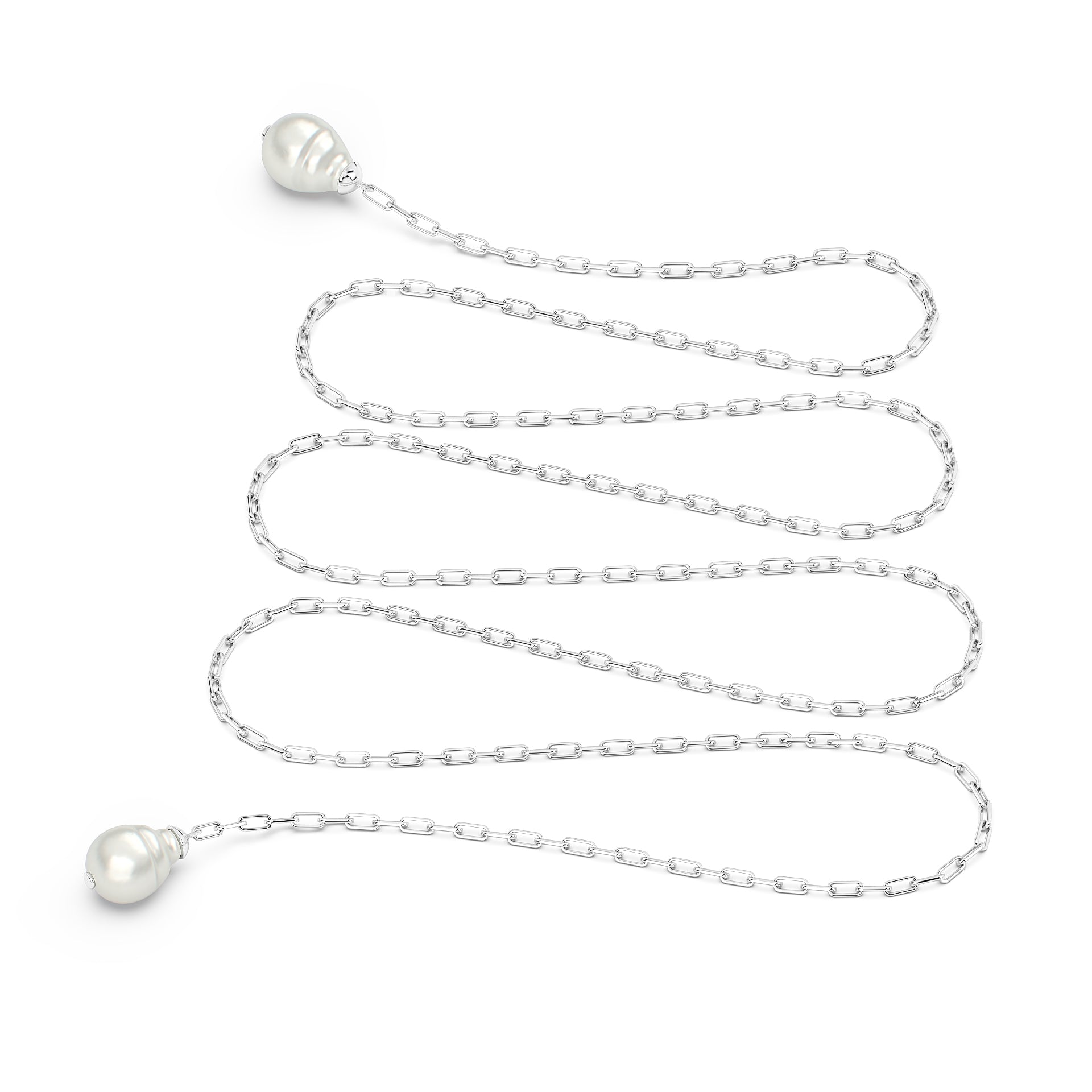 Baroque Pearl Scarf Necklace- Multiwear