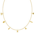 Vacation Charm Necklace Yellow