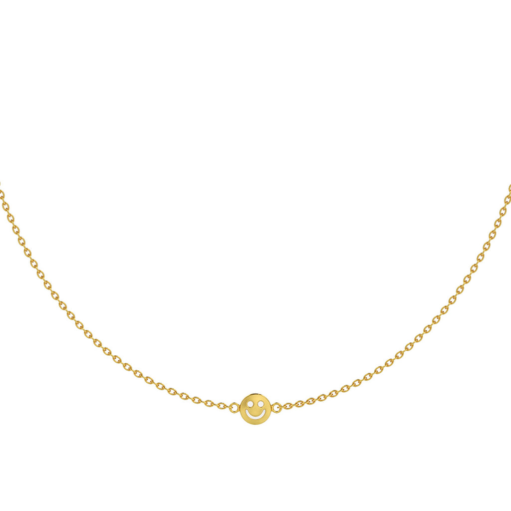 Smiley Face Necklace Yellow