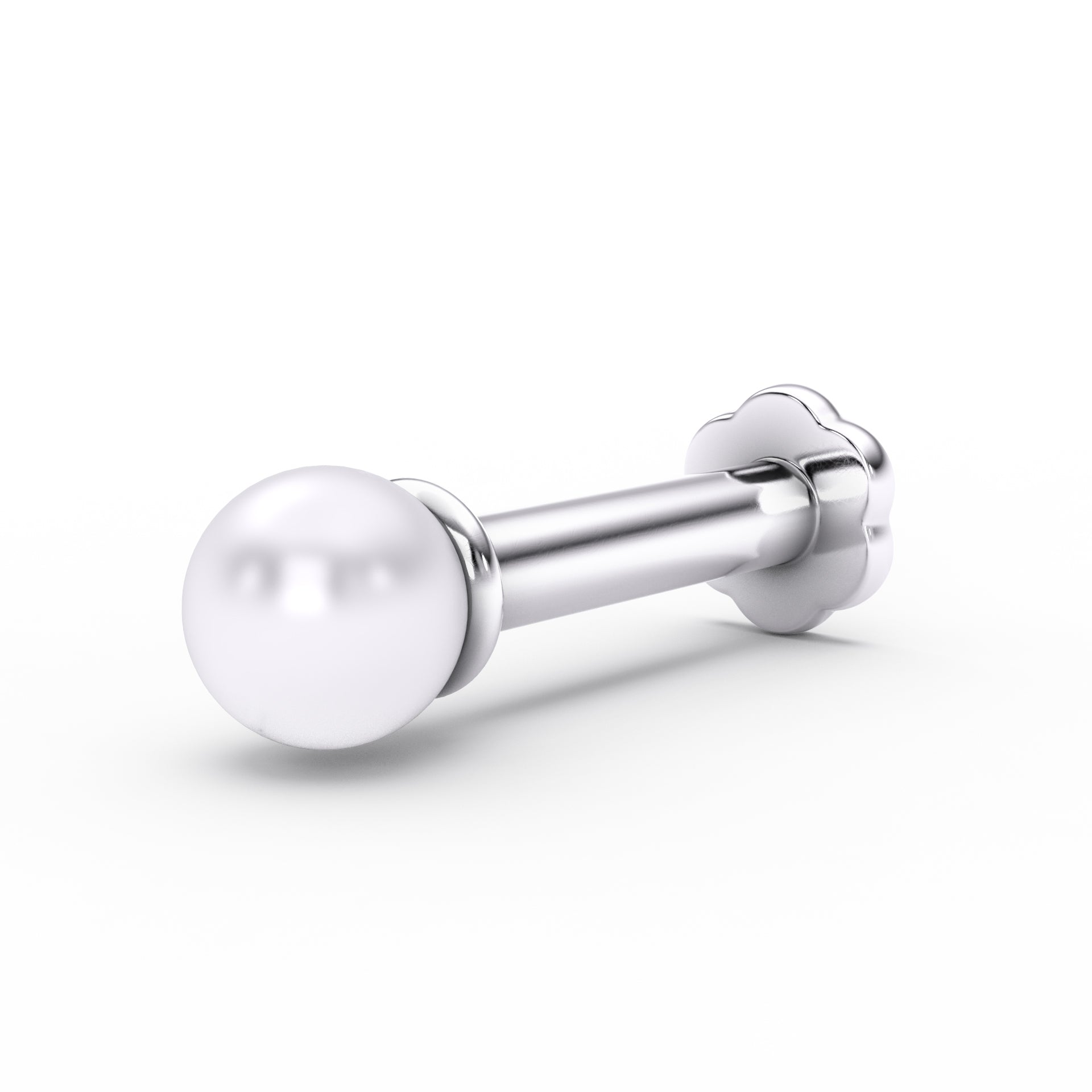 Gemstone Bead 925 Silver Nose Pin