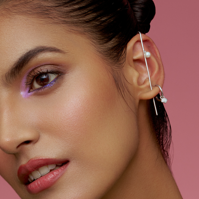 Colorful Hoop Earrings - Calico 925 Silver Multi-Color Hoops