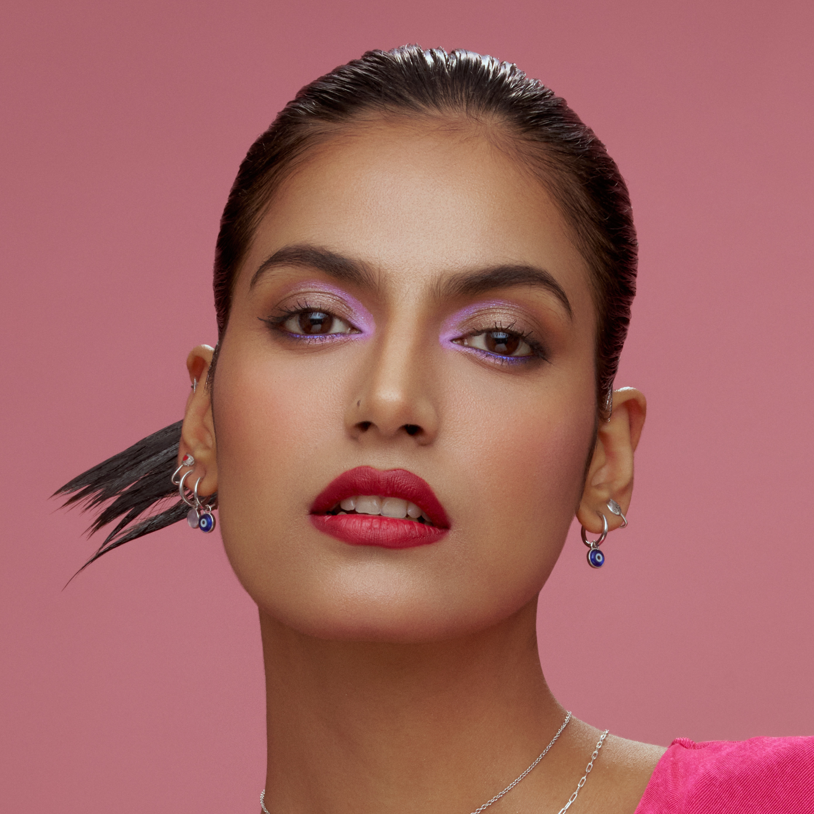 Evil Eye Hoop Earrings - 925 Silver Protection Hoops