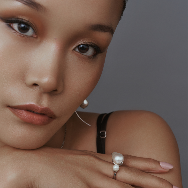 Baroque Pearl Open Ring
