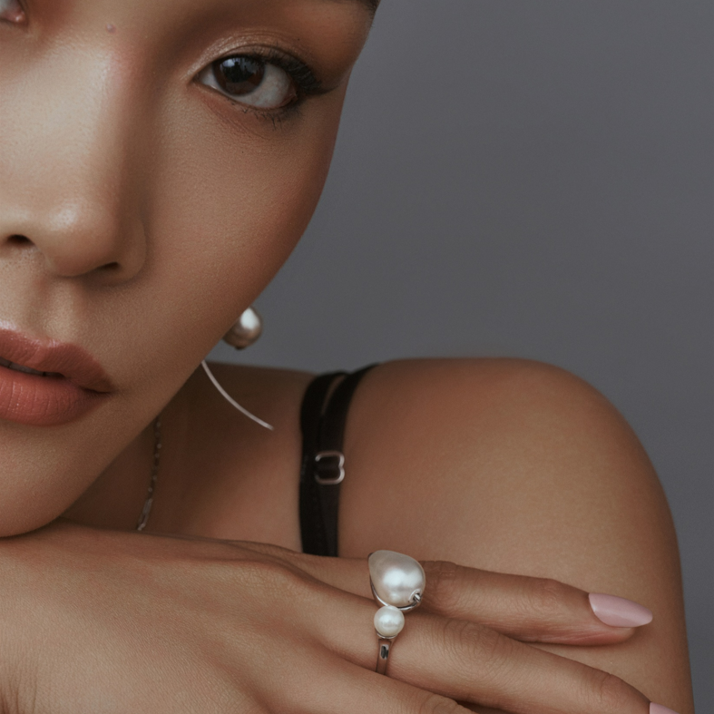 Baroque Pearl Open Ring