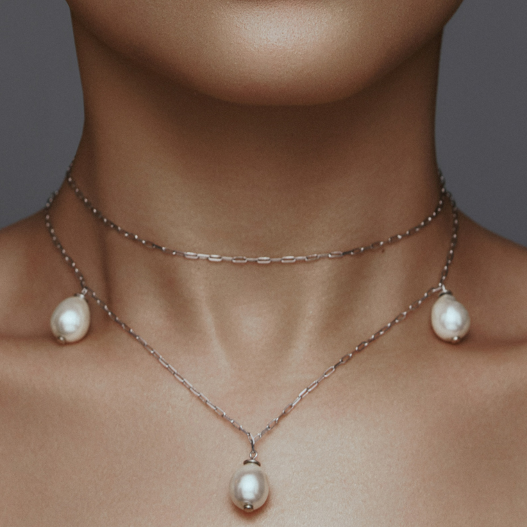 Station Baroque Pearl Necklace