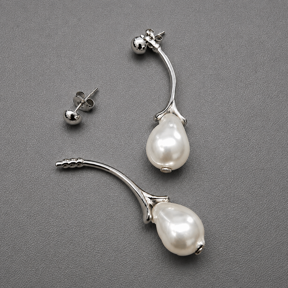 Molten Baroque Pearl Earring Multiwearable