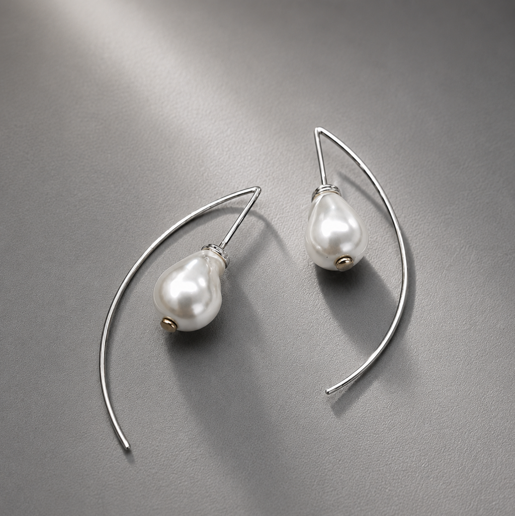 Baroque Pearl Needle Earrings