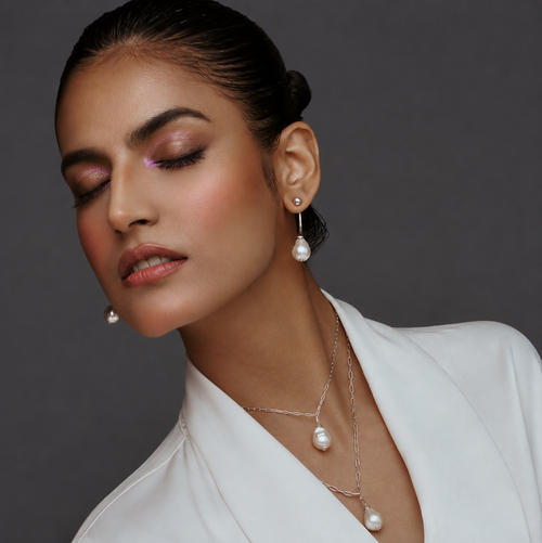 Baroque Pearl Double Chain Necklace