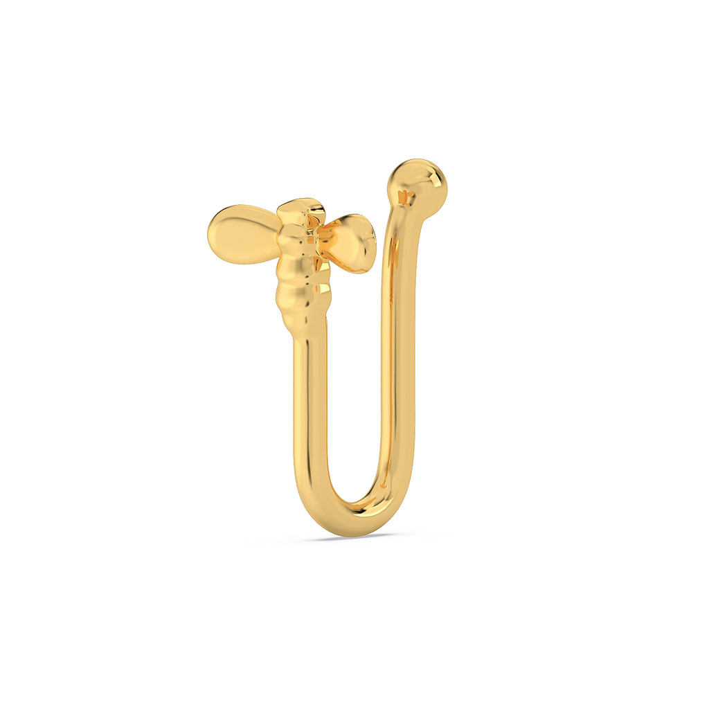 Bee 925 Silver Nose Pin - Un-Bee-Lievably Cute Honey Bee Nosepin