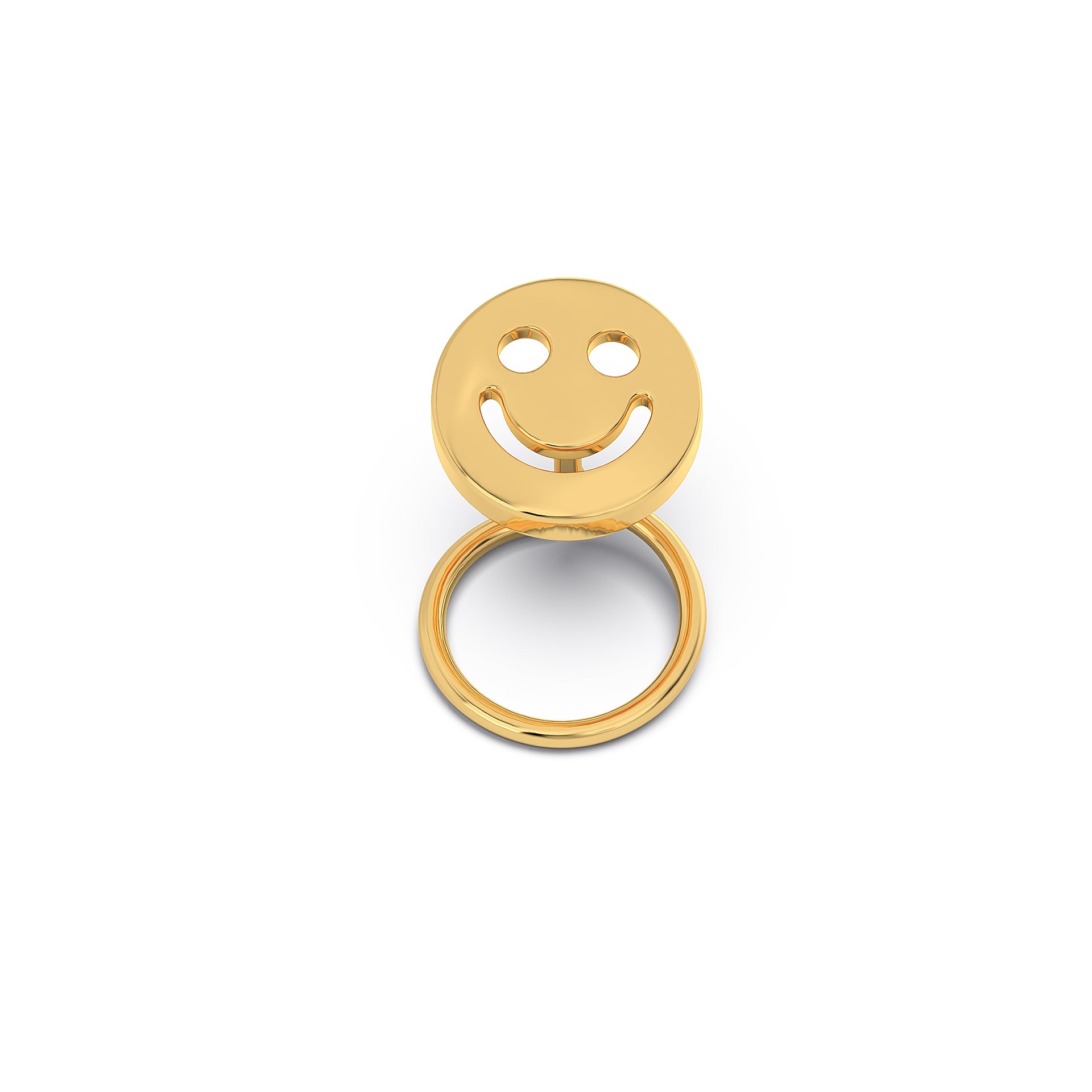 Smiley 925 Silver Nose Pin - Happy Face Emoji Nosepin