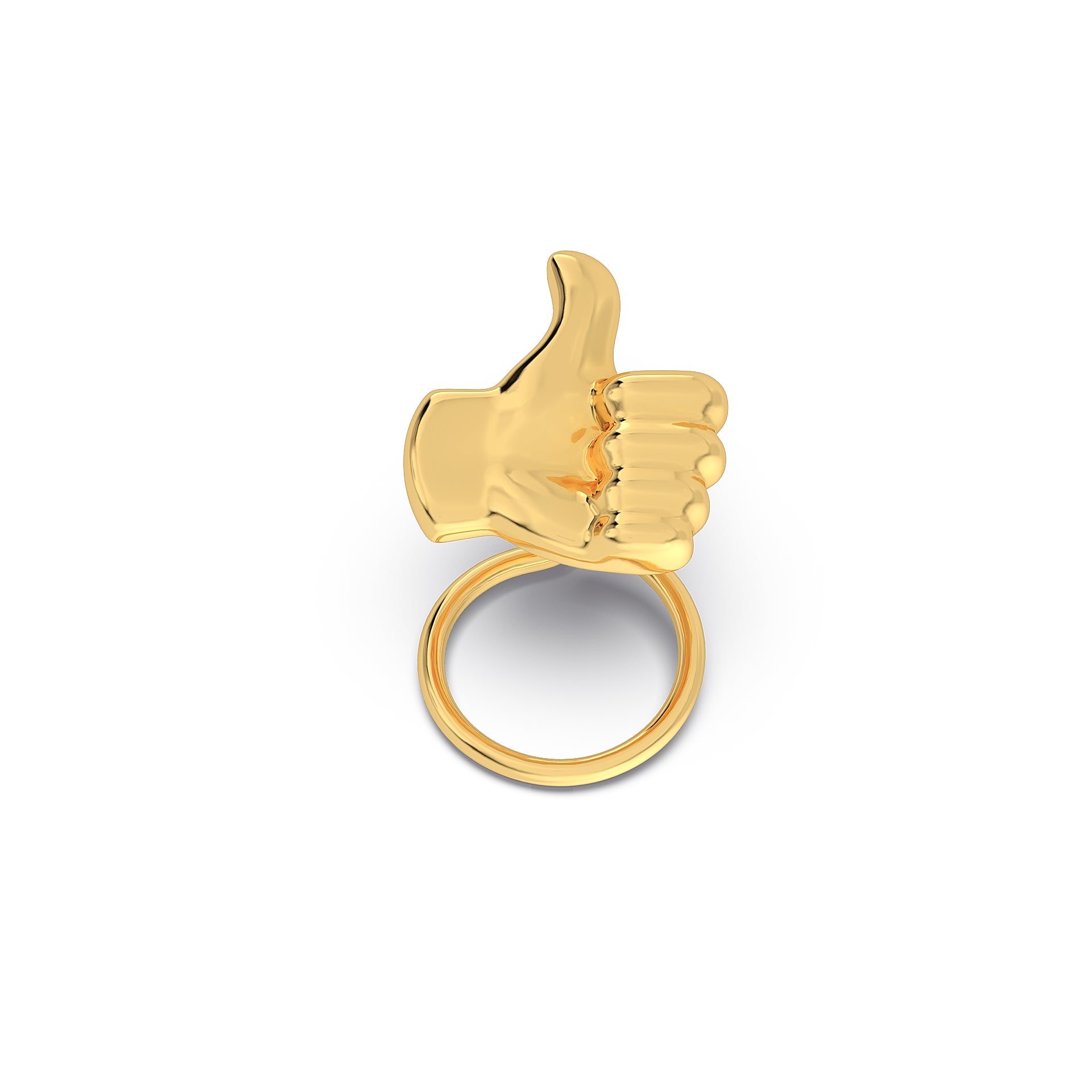 Thumbs Up 925 Silver Nose Pin - Good Luck Emoji Nosepin