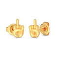 Middle Finger Hand Gesture Stud Earrings