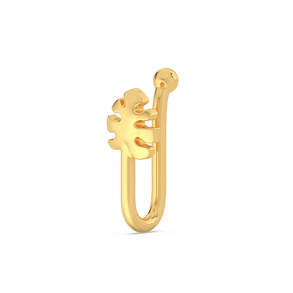 Monstera Leaf Nose Pin