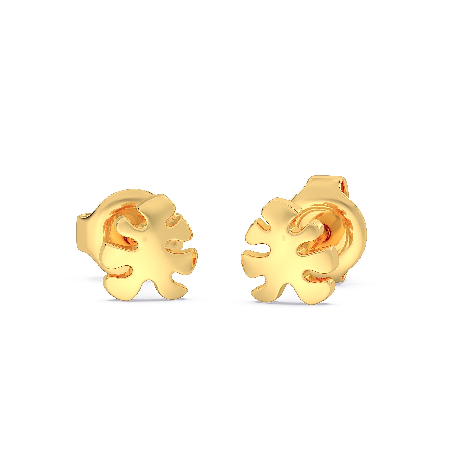 Monstera Leaf Stud Earrings