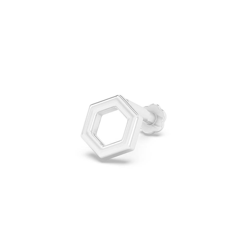Geometric Hexagon Nose Pin