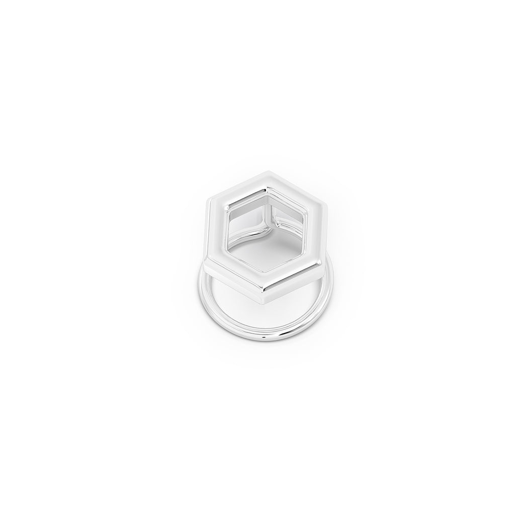 Geometric Hexagon Nose Pin Wire