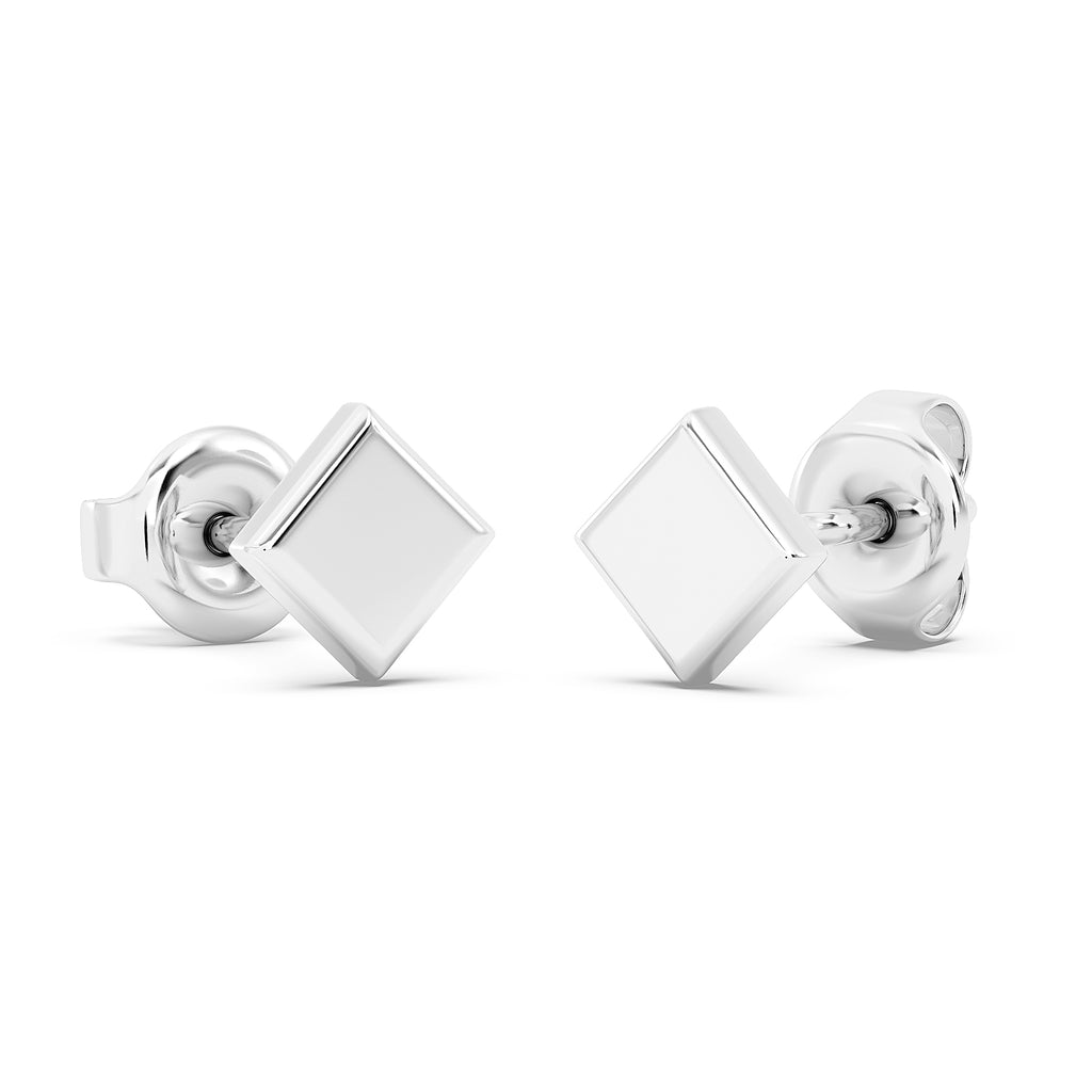 Geometric Rhombus Stud Earrings