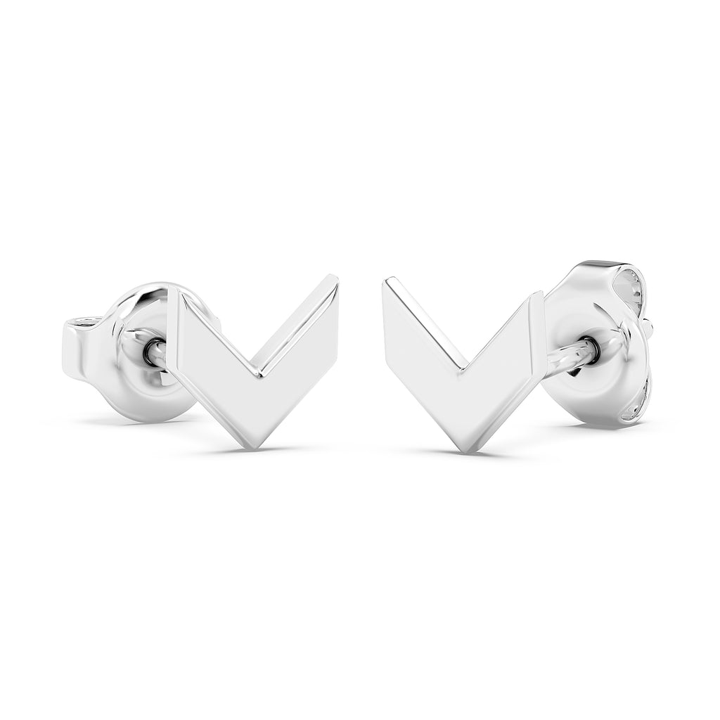Geometric Chevron Stud Earrings