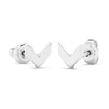 Geometric Chevron Stud Earrings