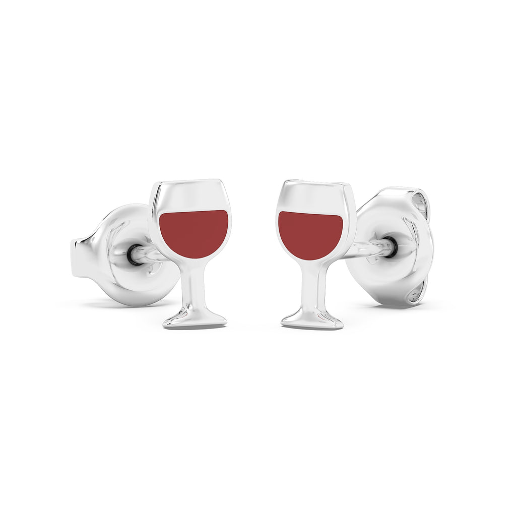Wine Stud Earrings