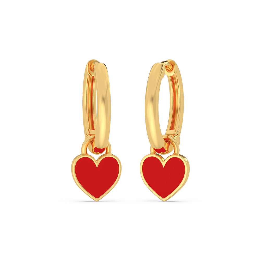 Heart Hoop Earrings - Te Amo 925 Silver Love Hoops