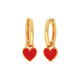 Heart Hoop Earrings - Te Amo 925 Silver Love Hoops