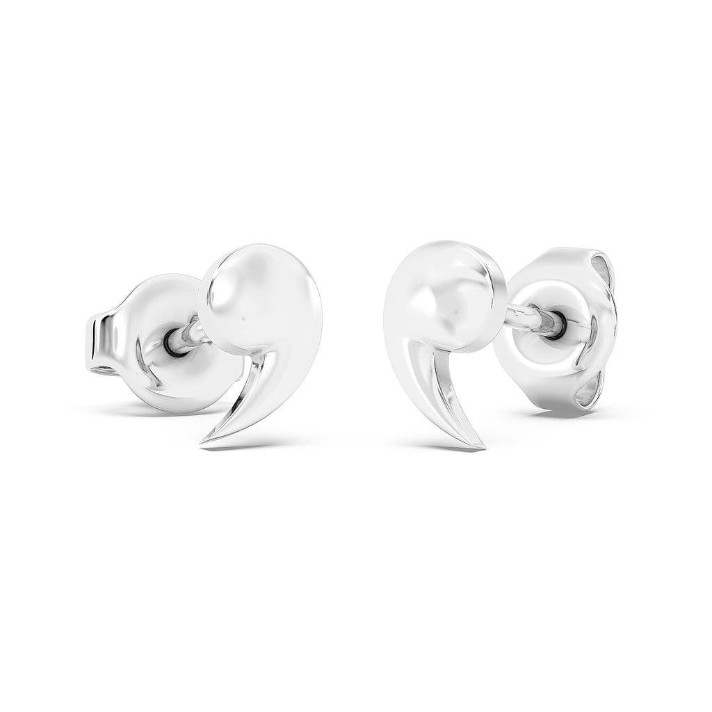 Comma Stud Earrings