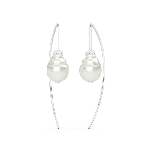 Baroque Pearl Needle Earrings
