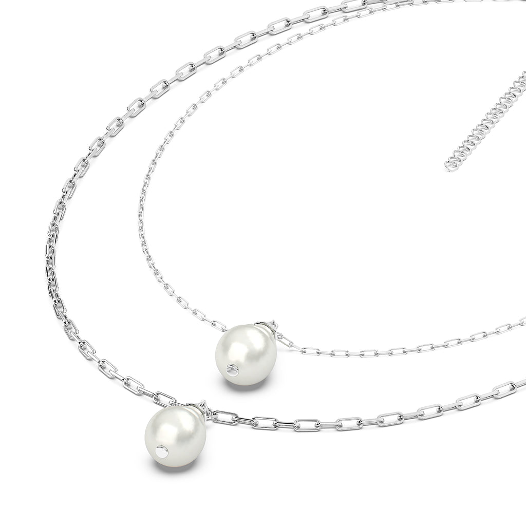 Baroque Pearl Double Chain Necklace