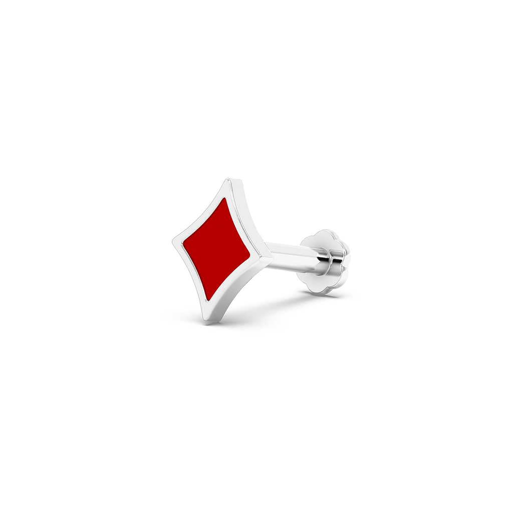 Diamond Playing Card Nose Pin