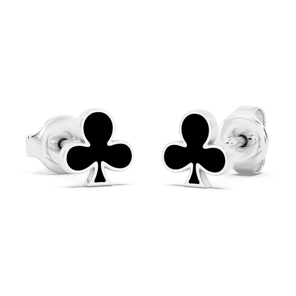 Club Playing Card Stud Earrings